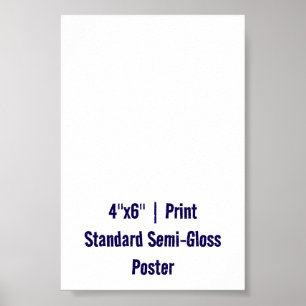 Póster Crea tu 4"x6" estándar semi brillo personalizado