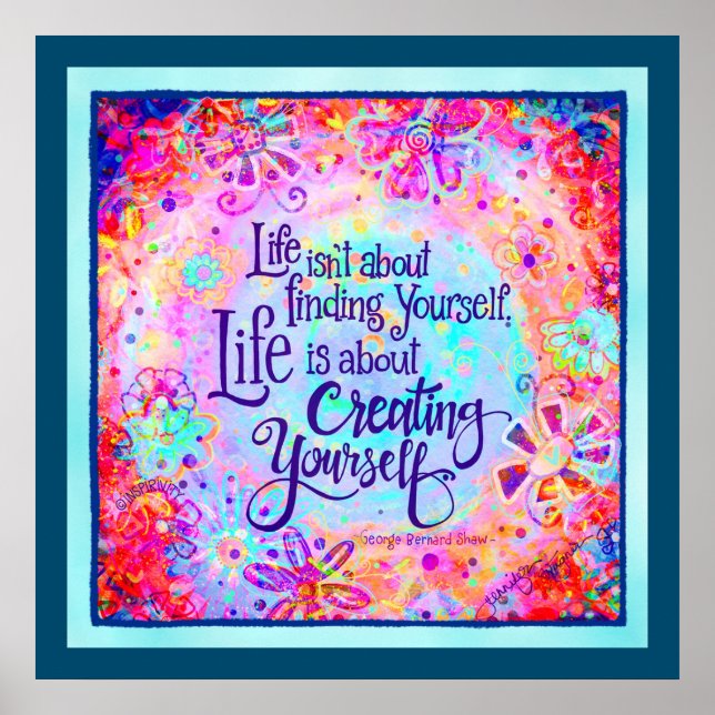 Póster Crea tu inspiradora Inespiritualidad de citas (Frente)