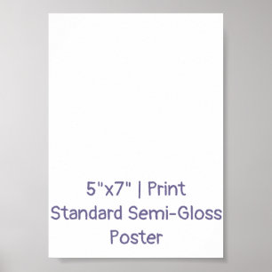 Póster Crea tu personalizado 5"x7" semi brillo estándar