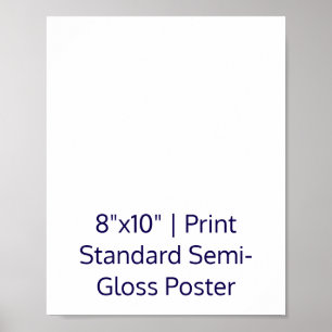 Póster Crea tu personalizado 8"x10 estándar semi brillo