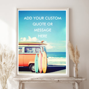 Póster Crea tu propia camioneta Retro Motivadora