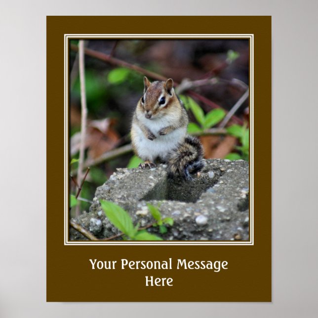 Póster Crea Tu Propia Cita Chipmunk (Frente)