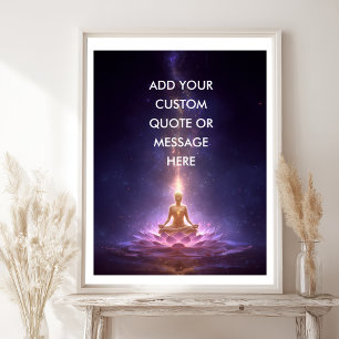 Póster Crea tu propia cita motivacional – Buda Cósmico
