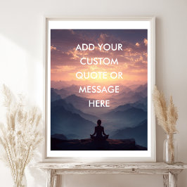 Póster Crea tu propia cita motivacional - Cielo-Montaña