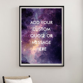 Póster Crea tu propia cita motivacional - Nebulosa de gal
