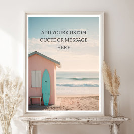Póster Crea tu propia cita motivacional - Surf retro