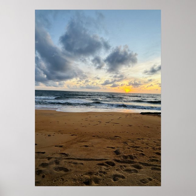 Póster Crea tu propia foto arroz solar moderno simple (Frente)