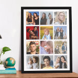 Póster Crea tu propia foto de 12 plazas<br><div class="desc">Poster de plantilla de fotografía cuadrada lista para reemplazarla con sus 12 imágenes.</div>