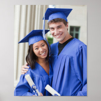 Póster Crea tu propia foto de graduación con marco