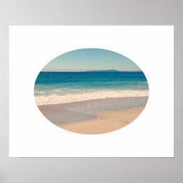 Póster Crea tu propia foto de paisaje ovalada enmarcada