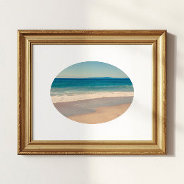 Póster Crea tu propia foto de paisaje ovalada enmarcada