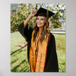 Póster Crea Tu Propia Foto Personalizada de Graduado