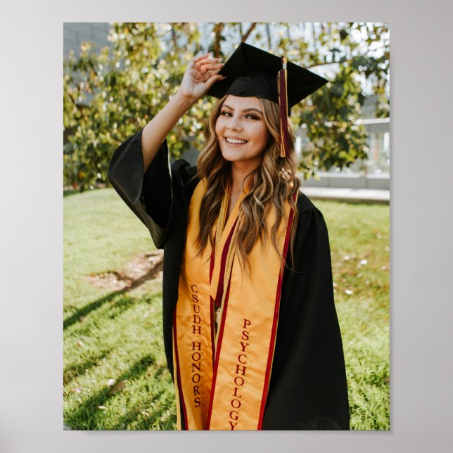 Póster Crea Tu Propia Foto Personalizada de Graduado (Frente)