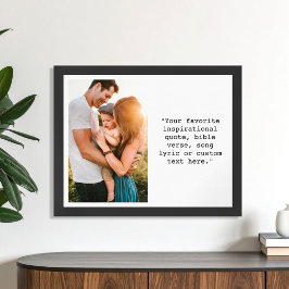 Póster Crea tu propia foto y cita personalizada