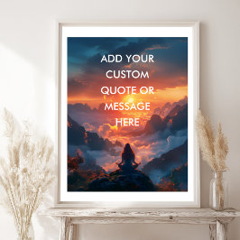 Póster Crea Tu Propia Frase Motivacional- Cielo-Montaña