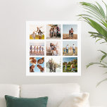 Póster Crea tu propia plaza moderna de 9 Collages de foto<br><div class="desc">Crea tu propio poster de collage de fotos personalizado con 9 de tus fotos favoritas.</div>
