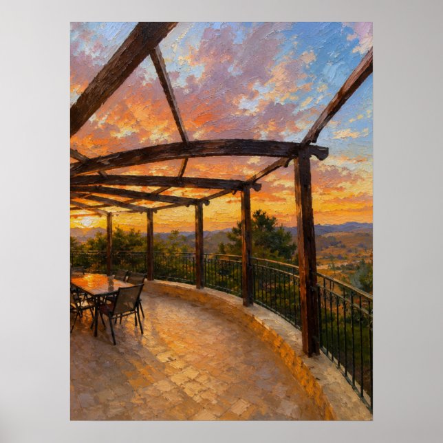 Póster Crea tu propia puesta de sol personalizada (Frente)