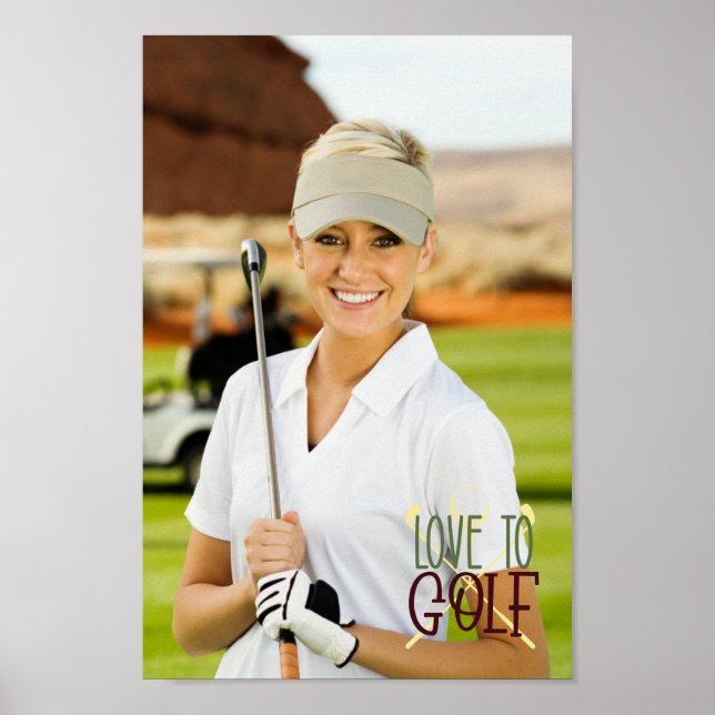 Póster Crea tu propio amor al golf para los golfistas (Frente)