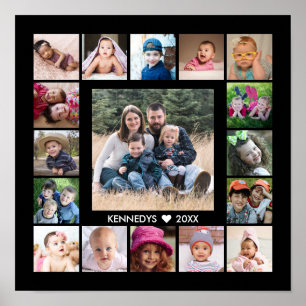 Póster Crea tu propio apellido familiar 17 Fotocollage Ne