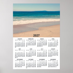 Póster Crea tu propio calendario 2027 de foto 20x28