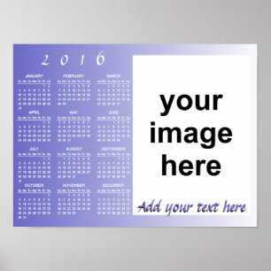 Póster Crea tu propio calendario de fotos personalizado 2