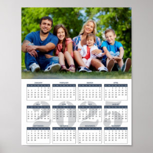 Póster Crea tu propio calendario poster de fotos familiar