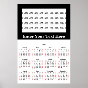Póster Crea tu propio cartel de calendario personalizado 