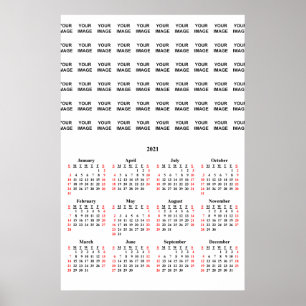 Póster Crea tu propio cartel de calendario personalizado 