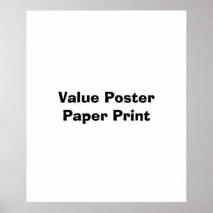 Póster Crea tu propio cartel de valor en papel impreso