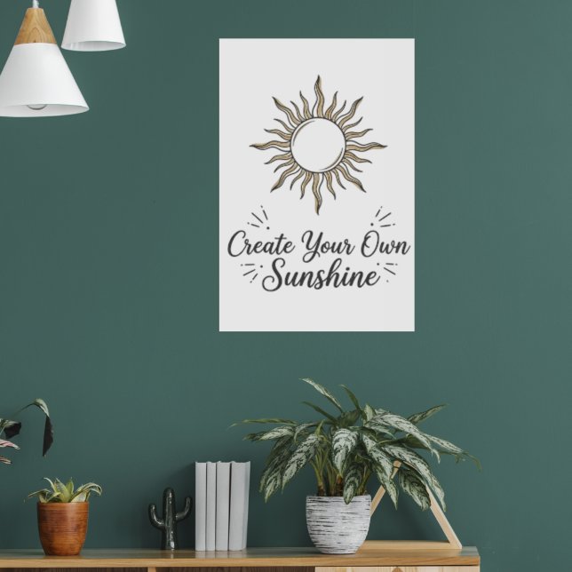 Póster Crea tu propio cartel del sol boho (Salón 1)