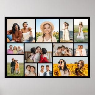 Póster Crea tu propio collage de 12 fotos