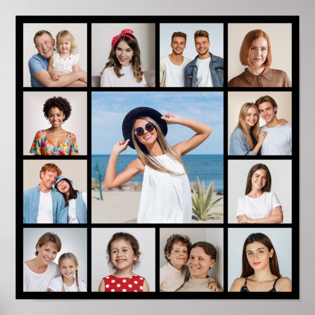Póster Crea tu propio collage de 13 fotos (Frente)