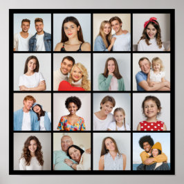 Póster Crea tu propio collage de 16 fotos