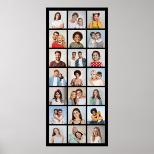 Póster Crea tu propio collage de 21 fotos editable en col