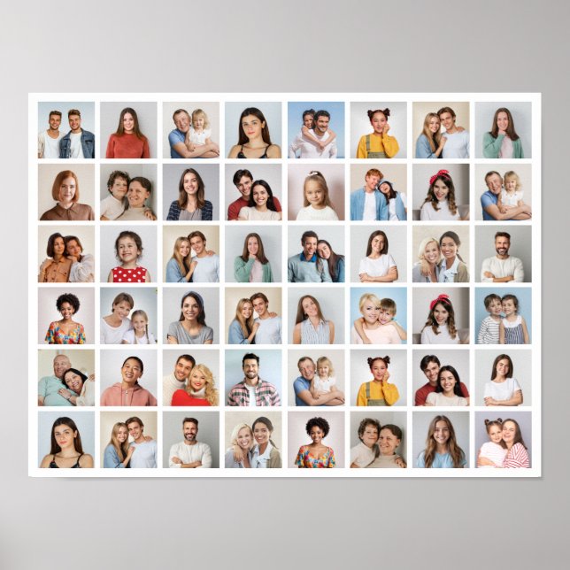 Póster Crea tu propio collage de 48 fotos (Frente)