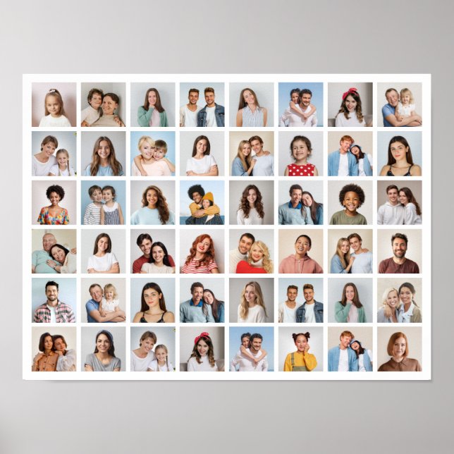 Póster Crea tu propio collage de 48 fotos (Frente)