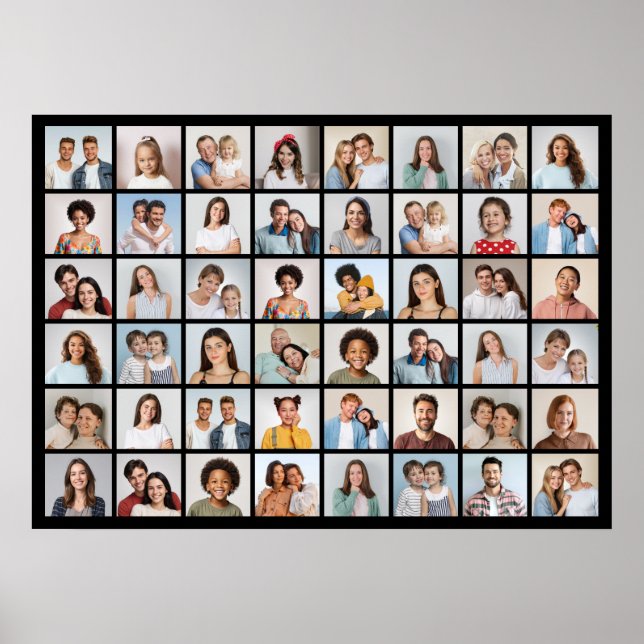 Póster Crea tu propio collage de 48 fotos (Frente)