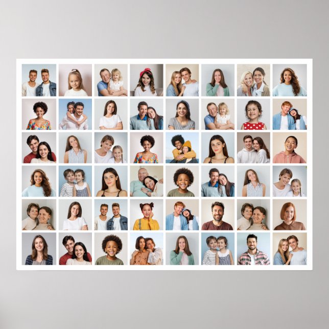 Póster Crea tu propio collage de 48 fotos (Frente)