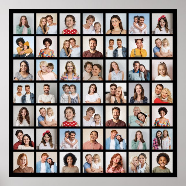Póster Crea tu propio collage de 49 fotos (Frente)