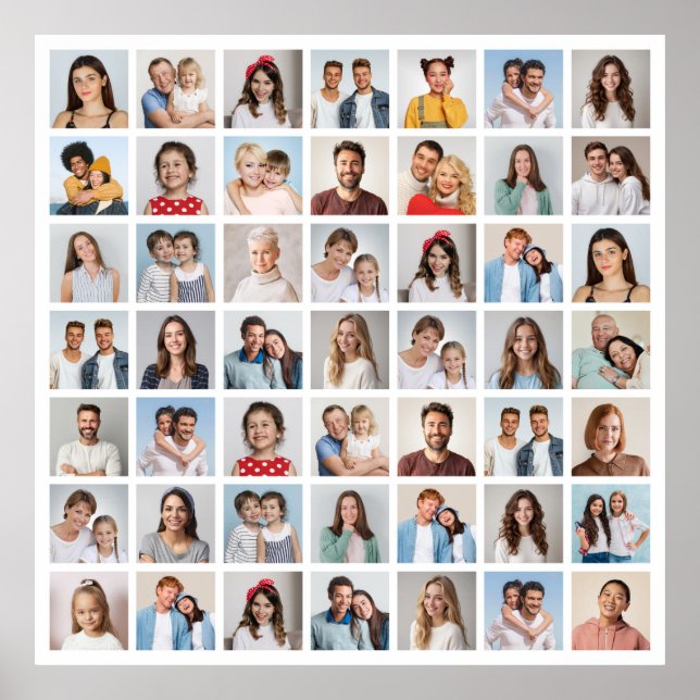 Póster Crea tu propio collage de 49 fotos (Frente)