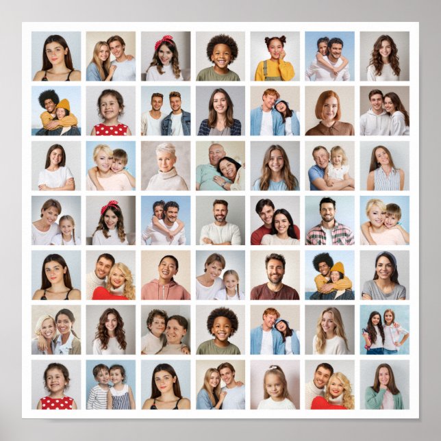 Póster Crea tu propio collage de 49 fotos (Frente)