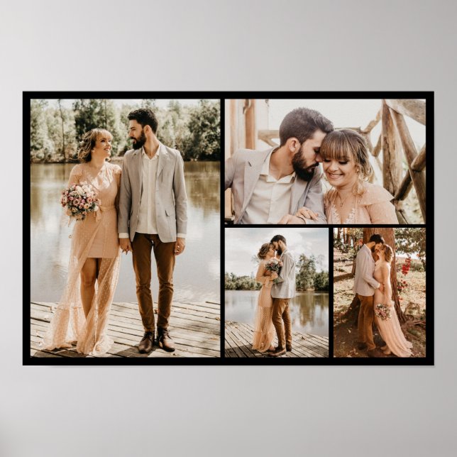 Póster Crea tu propio collage de 4 fotos (Frente)