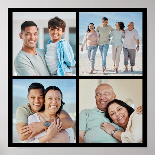 Póster Crea tu propio collage de 4 fotos (Frente)