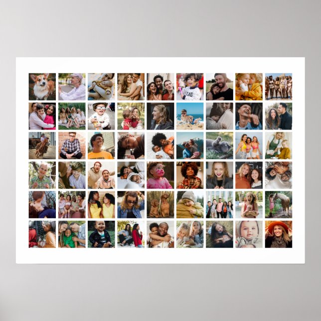 Póster Crea tu propio collage de 54 fotos (Frente)