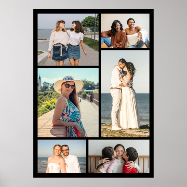 Póster Crea tu propio collage de 6 fotos (Frente)