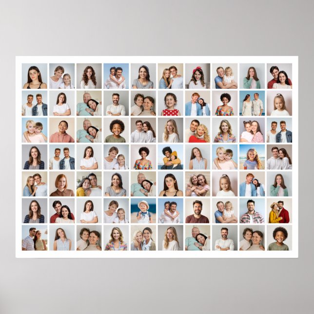 Póster Crea tu propio collage de 70 fotos (Frente)