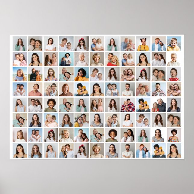 Póster Crea tu propio collage de 88 fotos (Frente)