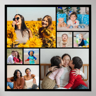 Póster Crea tu propio collage de 8 fotos