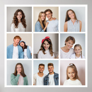 Póster Crea tu propio collage de 9 fotos