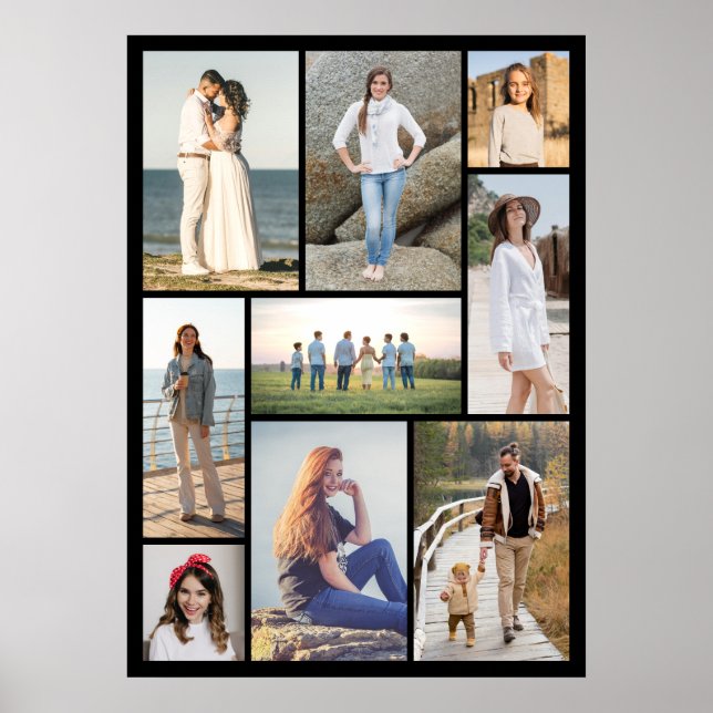 Póster Crea tu propio collage de 9 fotos (Frente)